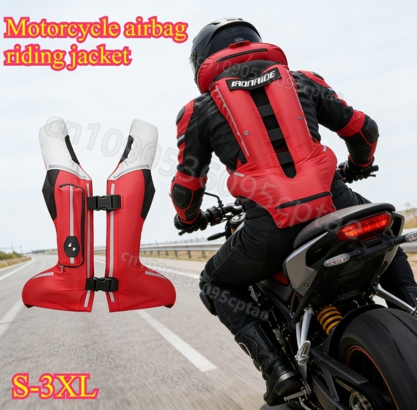 Motorcycle Gear With Airbag - Motorcycle Airbag Vest Motorbike Reflective Anti-Fall