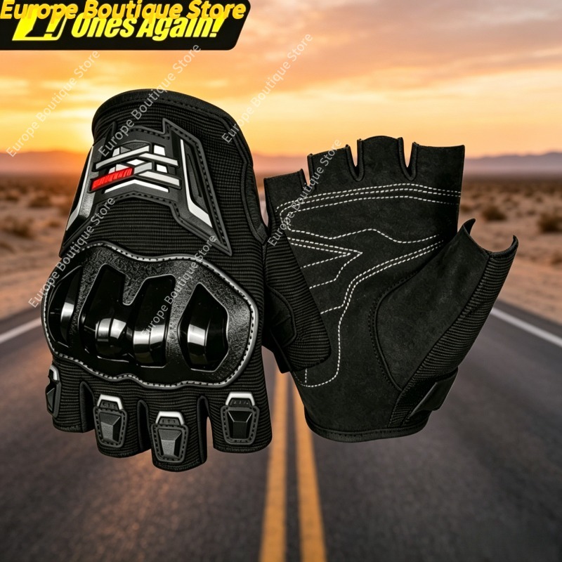Motorcycle Gear For Summer - Summer Breathable Half Finger Motorcycle Gloves