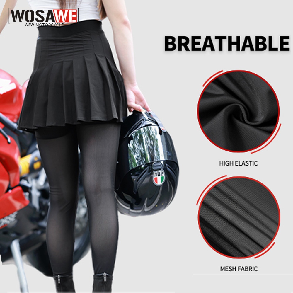 Motorcycle Gear For Summer - WOSAWE Women Motorcycle Pants Skirt Summer